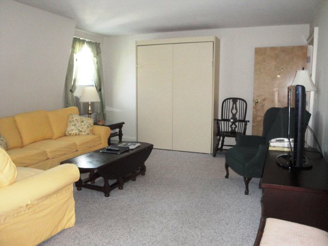 Unit 15 Living Room with Queen Murphy Bed