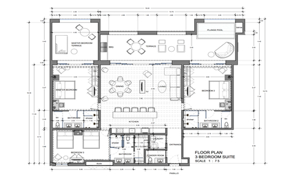 Vista Encantada 3 Bedroom Floor Plan