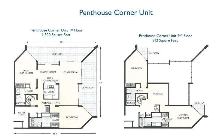 Veranda Beach Club Unit Layout